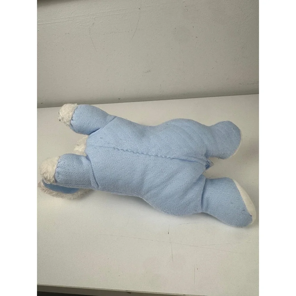 Vintage‎ Eden Blue White Plush Bunny Rabbit Floppy Ear Stuffed Animal Toy AF-843